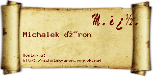 Michalek Áron névjegykártya